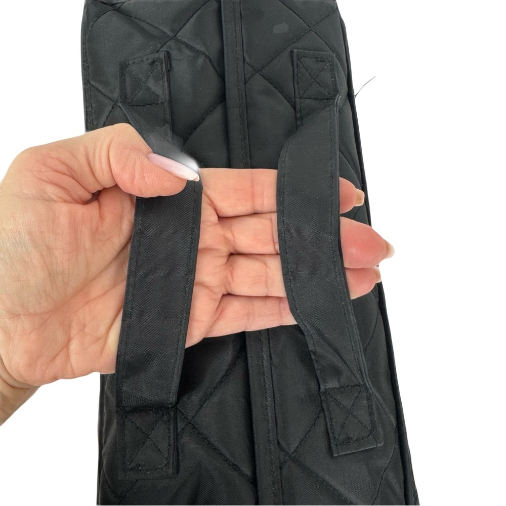 Roll-up hanging cosmetic toiletry organizer 4 zip pouches, padded, carry handle - Picture 9 of 12
